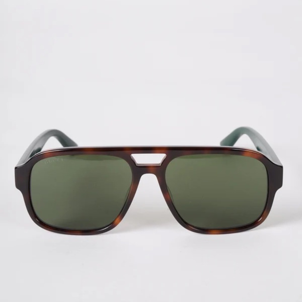 Authentic ✨ Brand New Gucci GG0925S 002 Aviator Sunglasses – Havana Frame with G - Picture 3 of 14